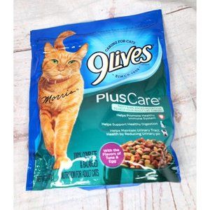 9 Lives Plus Care Tuna & Egg Flavor Complete Balance Adult Cat Food 12 oz Bag